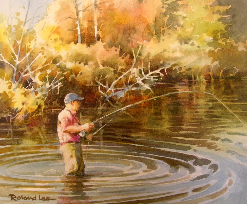 Fly Fishing Oil Painting At Erica Laforge Blog