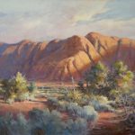 The Shadows Flee - Oil Painting of Desert and Red cliffs of Ivins Utah