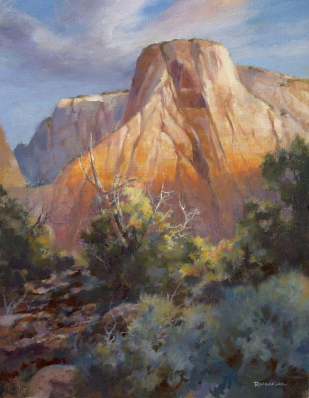 Altar of Sacrifice - Oil Painting of Zion National Park