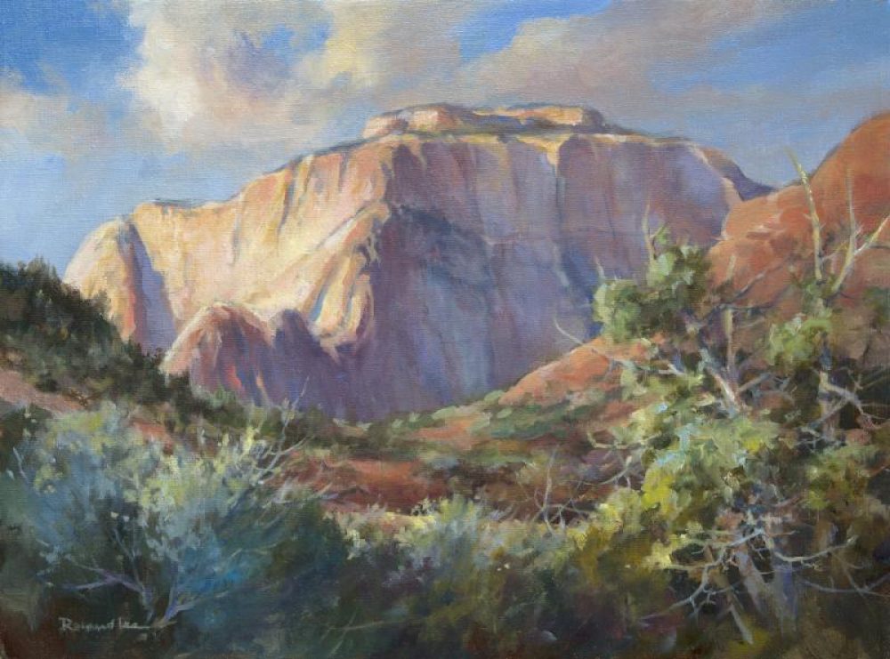 West Temple Afternoon - Oil painting of Zion National Park