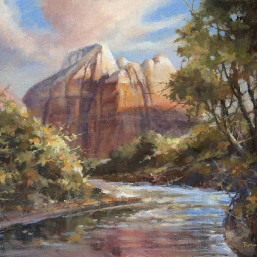 Cathedral Mountain Zion - Oil painting of Zion National Park