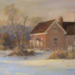 A Place in Time - Roland Lee Oil Painting of a Pioneer House