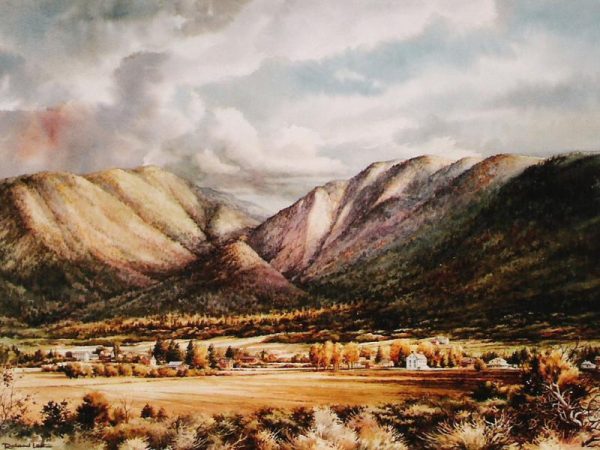 Snow Canyon Panorama – Litho Print