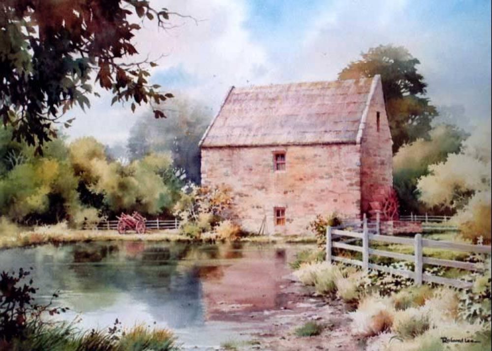 Old Mill at Bunratty Ireland - Watercolor Painting of the old Mill near Bunratty Castle Ireland