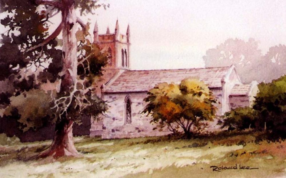 Irish Church - Watercolor painting of Bunratty Ireland