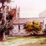 Irish Church - Watercolor painting of Bunratty Ireland
