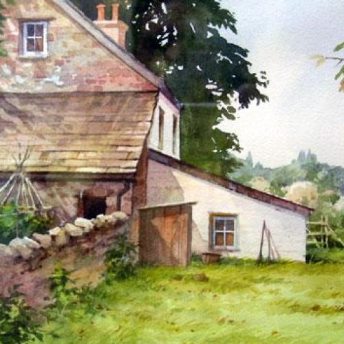 English Farm - Yorkshire Dales - Watercolor Painting of Yorkshire Dales