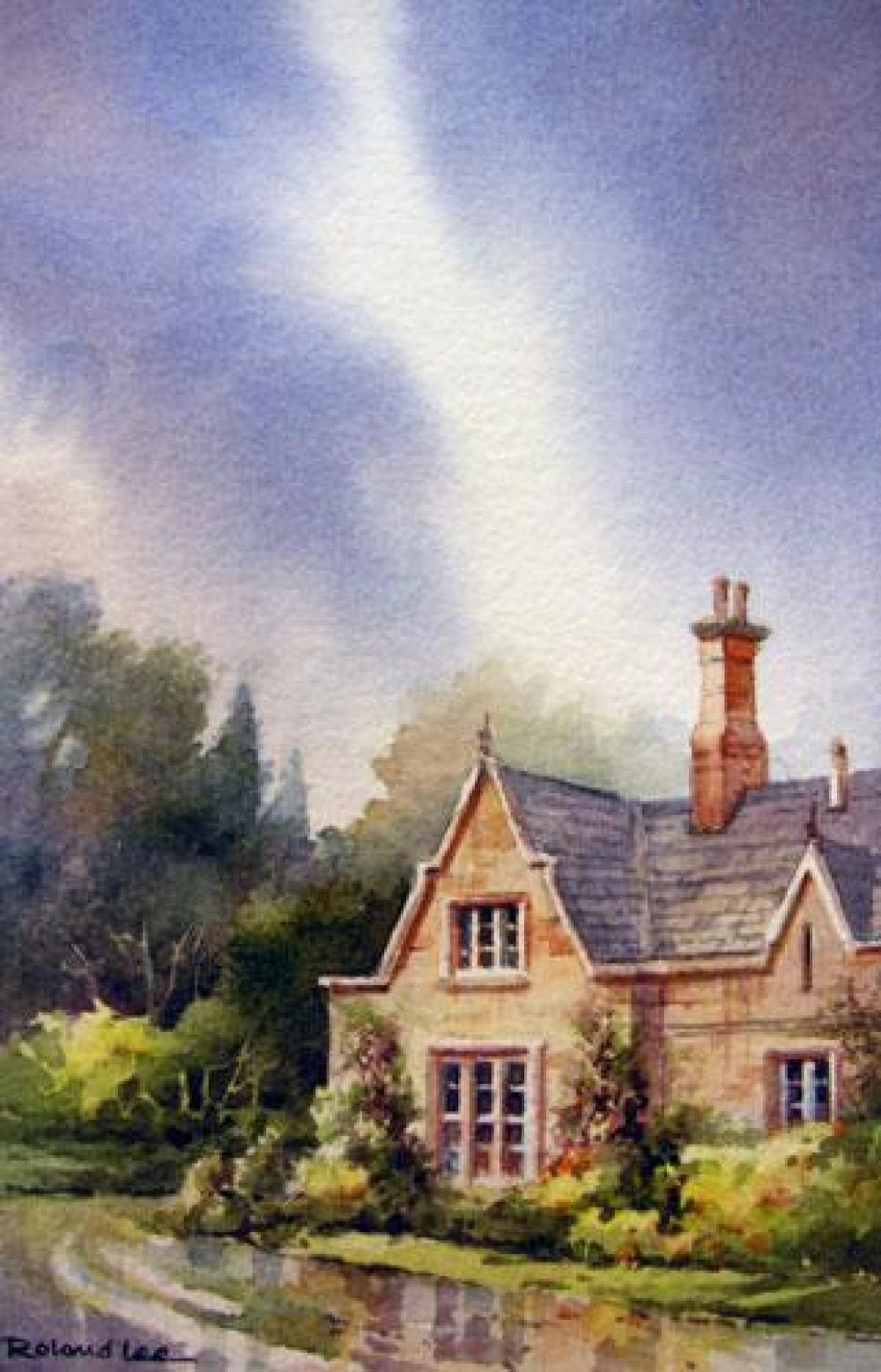 Irish Skies - Ireland - Watercolor painting of Muckross House