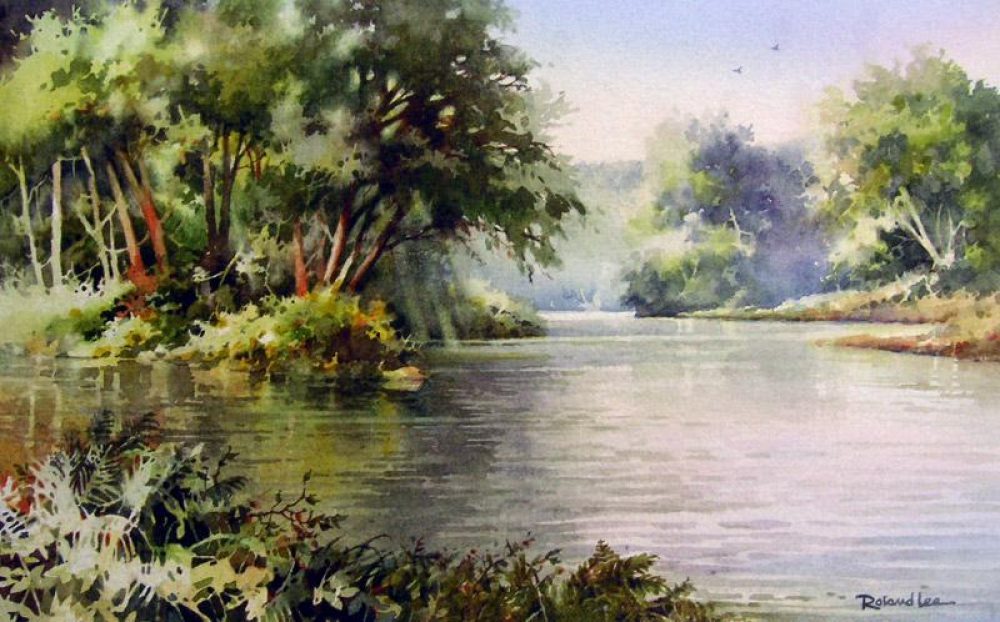 Susquehanna River - Watercolor Landscape Painting of the Susquehanna River