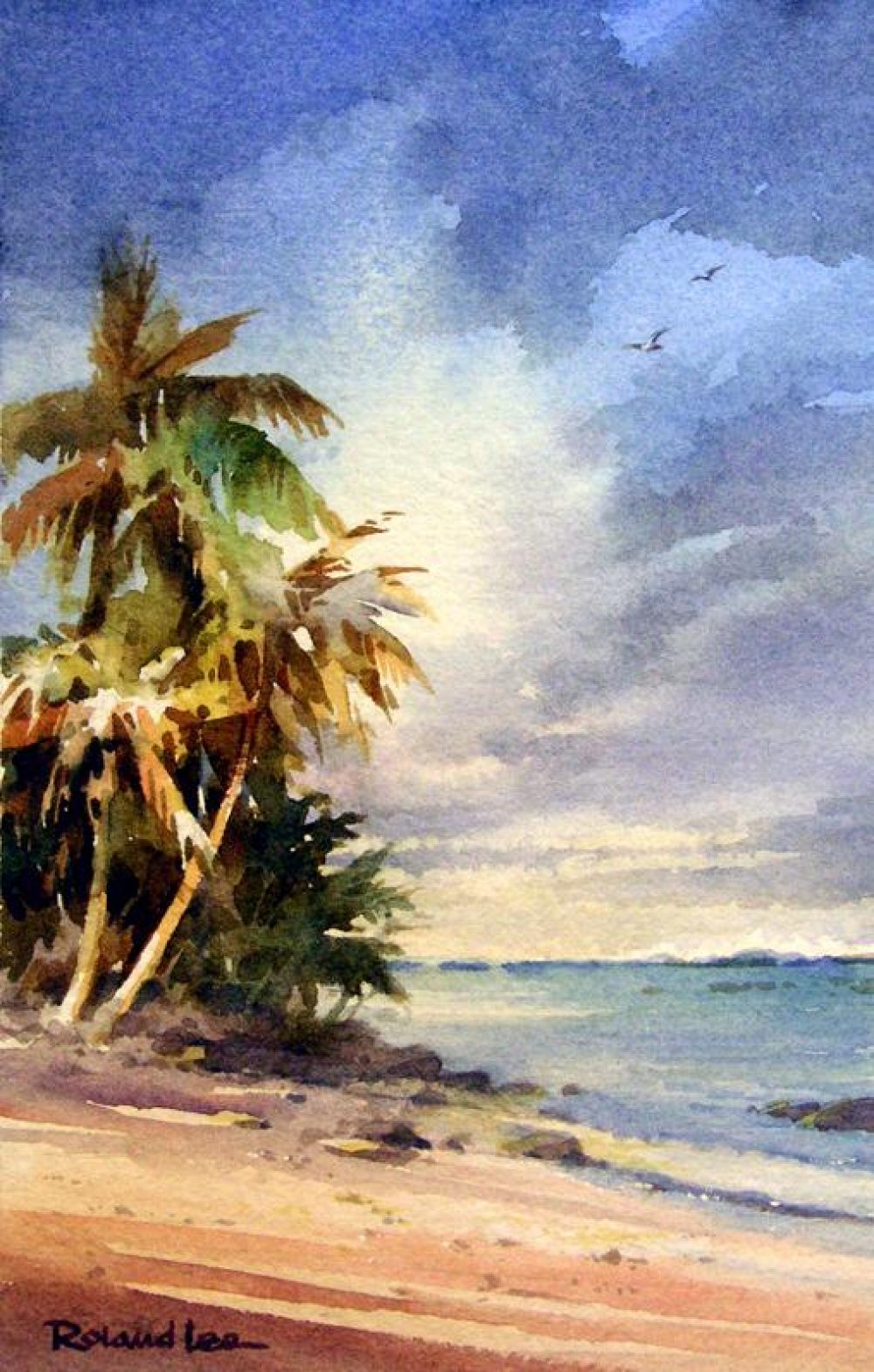 Rarotonga - Watercolor painting of Rarotonga