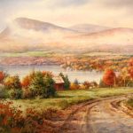 Lake Willoughby Vermont - Watercolor Painting of Lake Willoughby Vermont from Hinton Hill Road