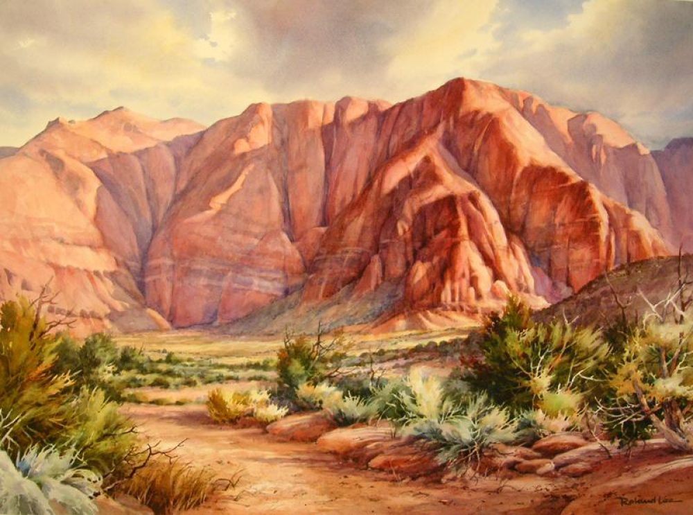 Kayenta Morning - Painting of Southern Utah - Watercolor Painting of Kayenta Red Hills