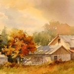 Farm near Westmore Vermont - Watercolor Painting of New England Farm