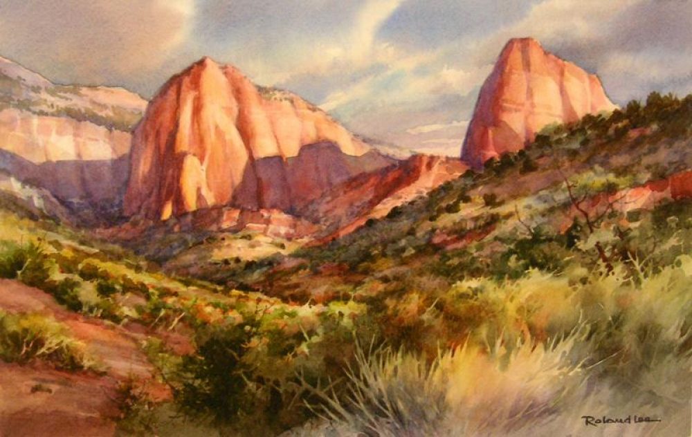 Afternoon Light - Kolob Canyons - Original watercolor Painting of the Kolob Canyons Section of Zion National Park