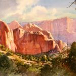 Walls of Stone - Zion National Park - Original painting by Roland Lee of the Kolob Canyons Section of Zion National Park