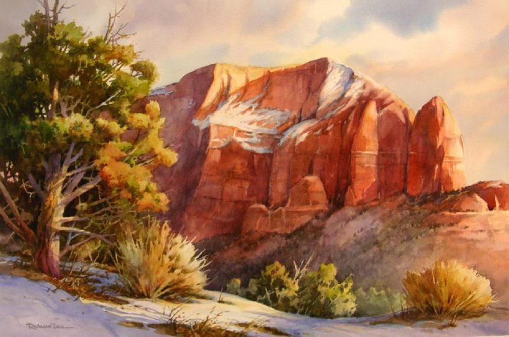 Shuntavi Butte - Kolob Canyons - Original Painting of Zion's Kolob Canyons Section