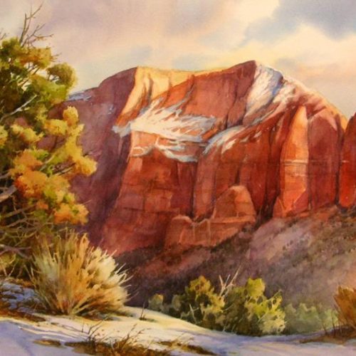 Shuntavi Butte - Kolob Canyons - Original Painting of Zion's Kolob Canyons Section
