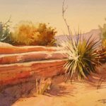 Snow Canyon Afternoon - Watercolor Painting of Snow Canyon Yuccas