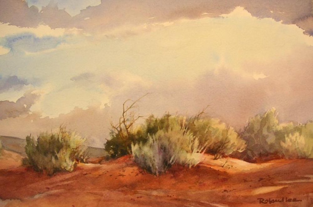 Sage and Sand - Watercolor Painting of a scene near Sand Hollow