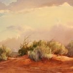 Sage and Sand - Watercolor Painting of a scene near Sand Hollow
