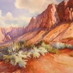 Sagebrush Serenade - Watercolor Painting of Old Man Sage near Kayenta Utah
