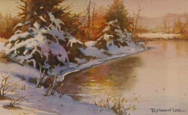 Winter Trees by the River