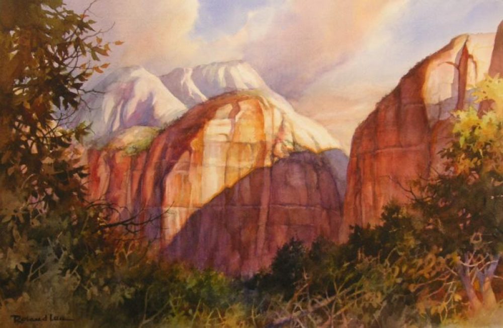 Morning Shadows - Landscape Painting of Zion National Park