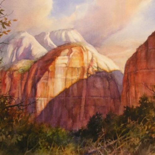 Morning Shadows - Landscape Painting of Zion National Park