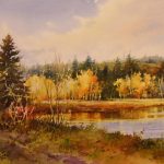 Autumn at Duck Creek - Watercolor Painting of Duck Creek on Cedar Mountain Utah
