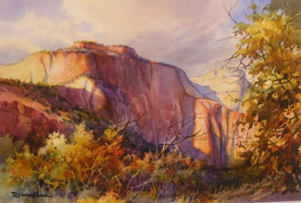 West Temple Autumn - Landscape Painting of Zion National Park