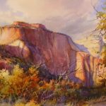 West Temple Autumn - Landscape Painting of Zion National Park