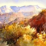 Desert Study - Watercolor Landscape Painting of southern Utah Desert