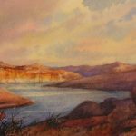 Lake Powell Study - Watercolor landscape Painting of Lake Powell