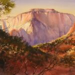 Zion Light - West Temple - Landscape Painting of Zion National Park