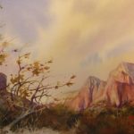 Zion Skies - Watercolor Painting of Zion National Park