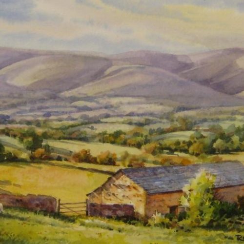 Howgill Fells East Cumbria - Painting of Howgill Fells near Sedbergh in Yorkshire Dales