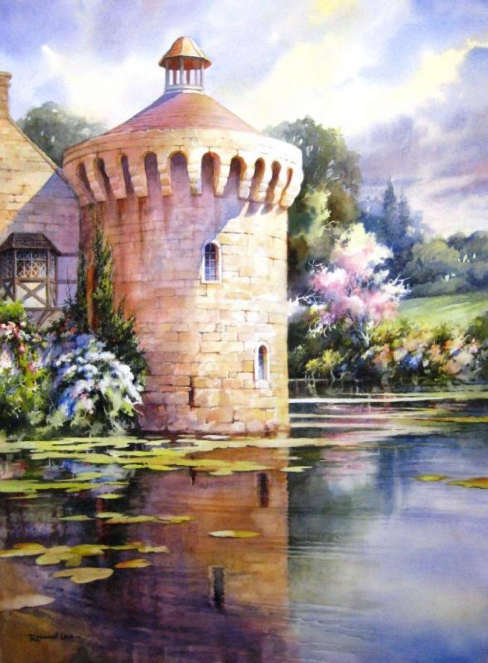Scotney Tower in Kent England - Painting of Scotney Tower