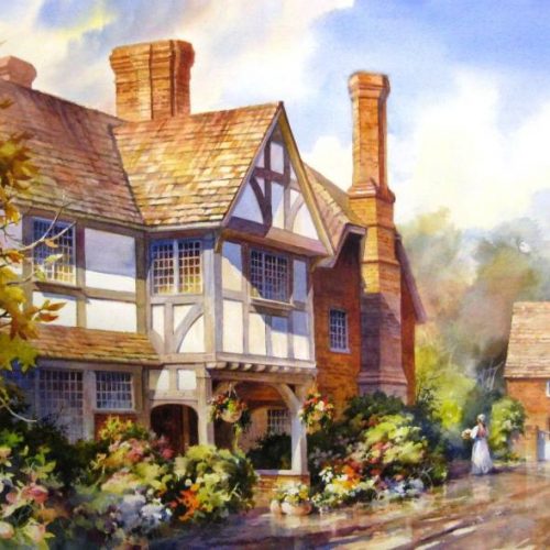 Village in Kent England - Painting of Village in Kent England