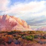 Desert Panorama - Watercolor Painting of Southern Utah Desert