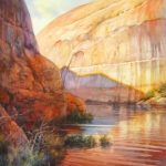 Lake Powell Solitude - Watercolor Painting of Lake Powell Canyon