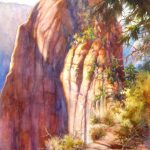 Pathway to the Angels - Watercolor Painting of Angels Landing in Zion National Park