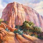 Paria Point - Watercolor painting of Kolob Fingers section of Zion National Park