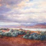 Sand Hollow Clouds - Painting from the Shores of Sand Hollow Reservoir in Southern Utah