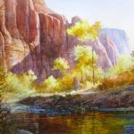 Where the River Turns - Painting of Zion National Park and Virgin River