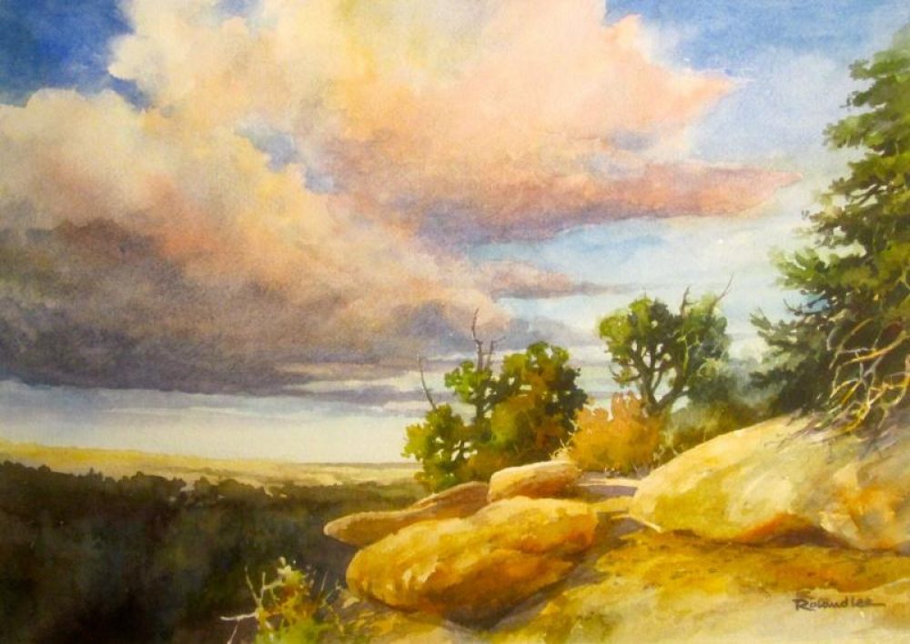 Spruce Canyon Clouds - Painting of Mesa Verde National Park