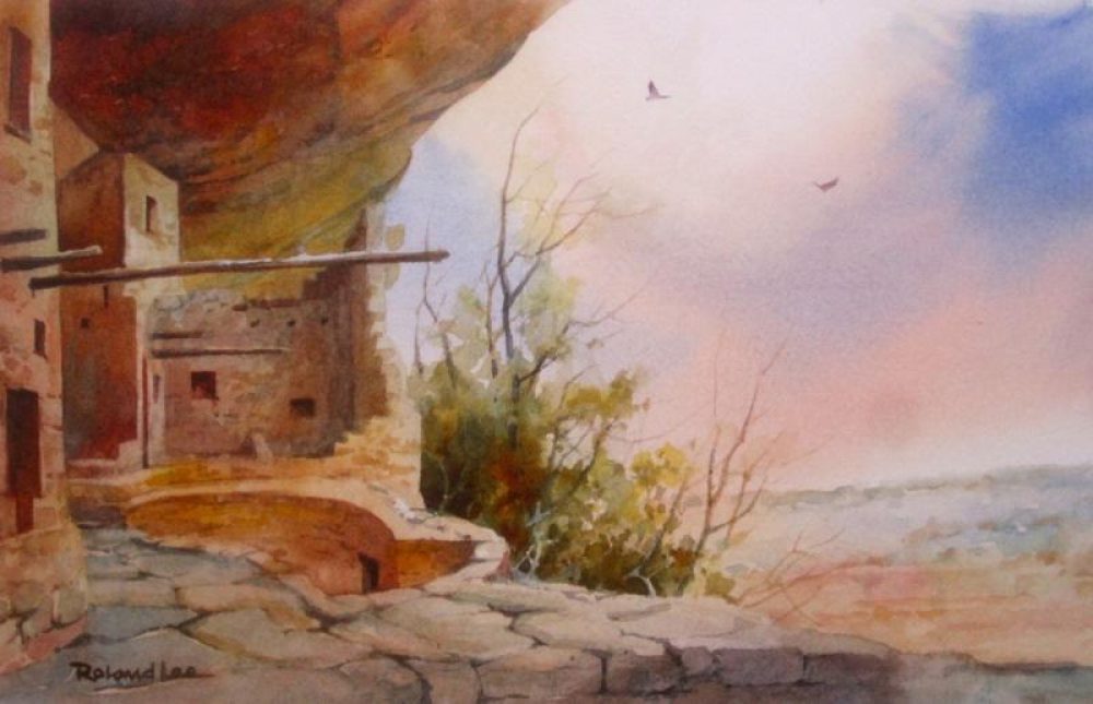 Lofty Heights - Balcony House - Painting of Mesa Verde National Park