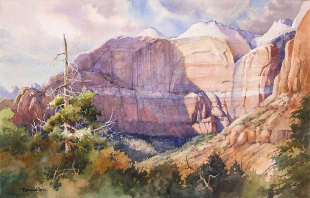 Layers of Time - Zion - Painting of Zion National Park Streaked Wall