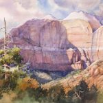 Layers of Time - Zion - Painting of Zion National Park Streaked Wall