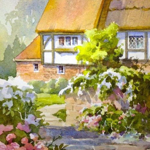 English Cottage - Watercolor Painting of England