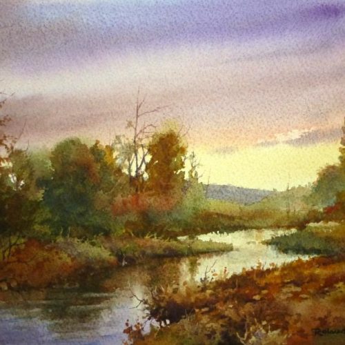 Sunset Creek - Class demonstration of a sunset scene